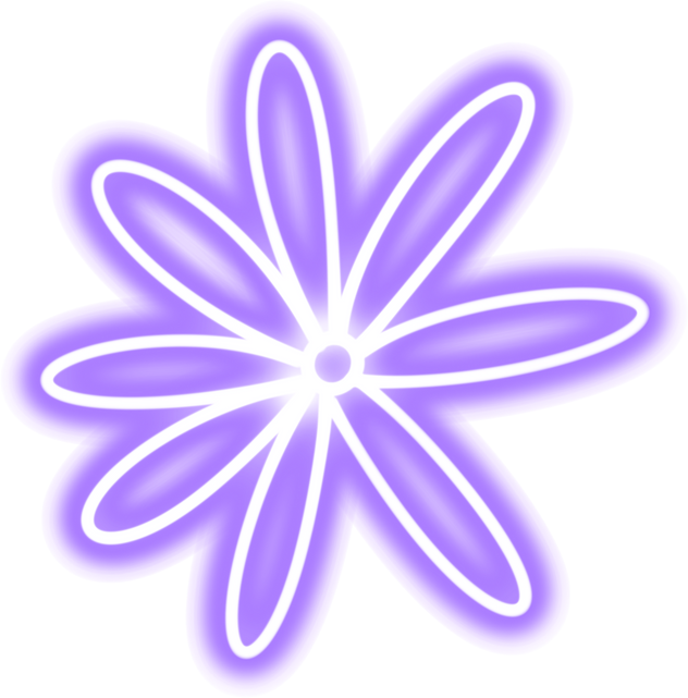 Purple neon flower